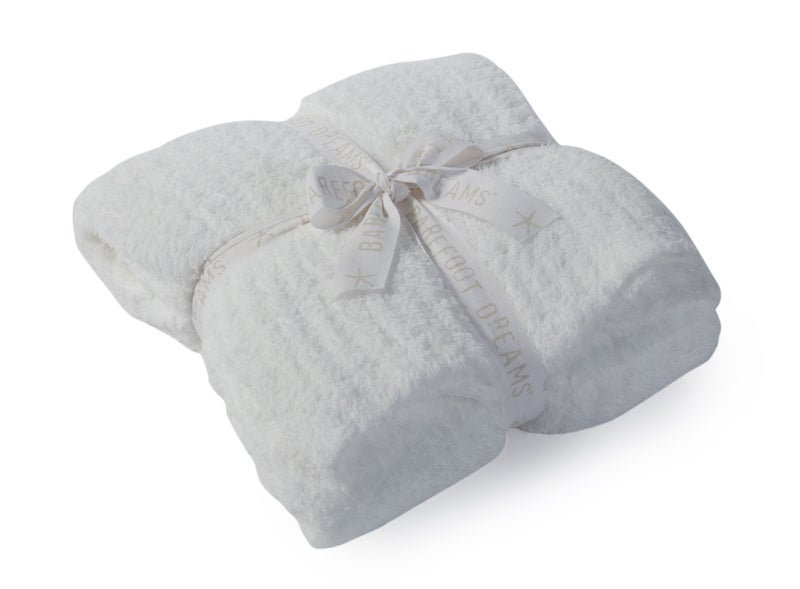 Barefoot DreamsÂ® CozyChicÂ® Ribbed Throw, White, 54"x72" - Image 1